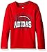 adidas Little Boys' Graphic Long Sleeve Shirt, Light Scarlet Heather, 6