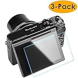 Glass Screen Protector Compatible with Canon G7X Mark II G9X G9XII G7X G5X, KIMILAR 3 Packs Anti-Scratch Waterproof Clear Touch 9H Tempered Glass Screen Protector