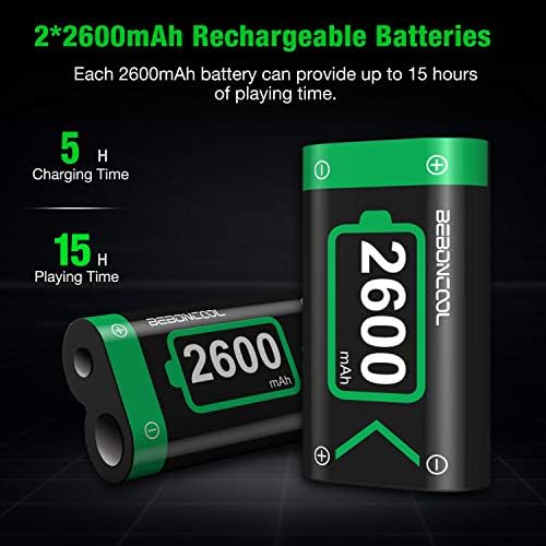BEBONCOOL Rechargeable Battery Pack Compatible With Xbox One Controller