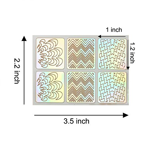 image for TailaiMei 36 Pieces 18 Designs Nail Vinyls Stencil Sticker Set for Nai