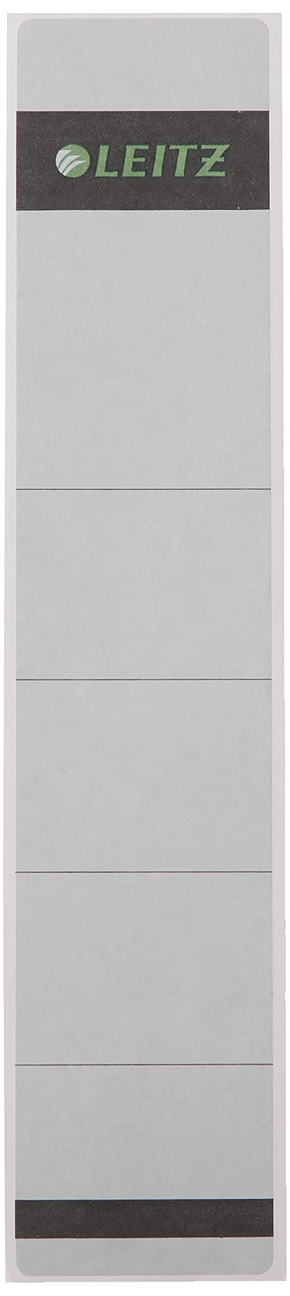 Leitz Self Adhesive Replacement Spine Labels for Standard 50 mm Lever Arch Files, Narrow and Short, 39 x 192 mm, Paper, 16430085 - Light Grey, Pack of 10