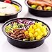 Pakkon Durable Round Bento Lunch Box/Containers With Clear Lid/Japanese Bento Box/Food Storage Container Set/Leak proof/Freezer Safe/Dishwasher Safe/BPA Free / 24 ounce [20 pk]