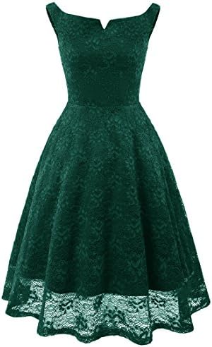 Shengdilu Women's Vintage 1940s 50s Shirtwaist Flared Swing Skaters Dress