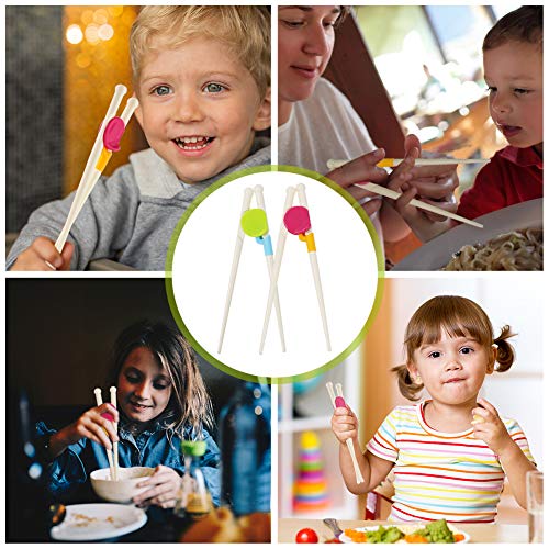 HAKACC Kid Training Chopsticks, 2 Pair Childrens Chopsticks Learning Chopsticks for Kids Children