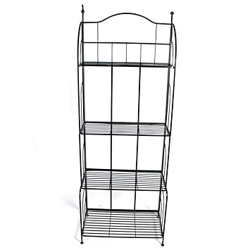 konzept badezimmer: Badezimmer Regal Schwarz Metall