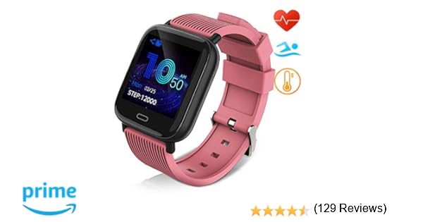 Huyeta Reloj Inteligente Impermeable IP67 Smartwatch Pantalla ...