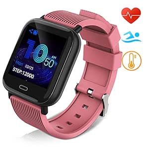 Huyeta Reloj Inteligente Impermeable IP67 Smartwatch Pantalla ...