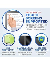computadora Protector de filtro de privacidad (en diagonal medido) para monitores, adaptix..., Negro