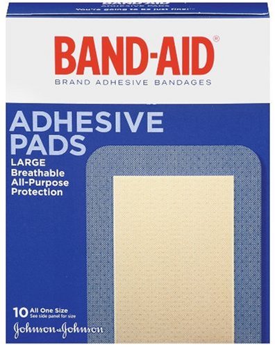 Band-Aid Brand Tru-Stay Adhesive Pads, Large Sterile Bandages for Wound Care, Large Size, 10 ct - //coolthings.us