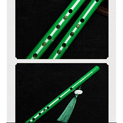 Zyj Refined Beginner Bitter Bamboo Flute Men and Women Green Jade Flute F T Adjustable Adult Student Flute (Size : G Tone)