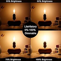 LiteHistory Dimmable t6 led Bulb 40W Candelabra led