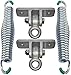 Backyard Recess Porch Swing Hanging Kit | Front Cedar Iron Wooden Amish | Hanger Hooks (2) | Steel Springs (2) Heavy Duty 8