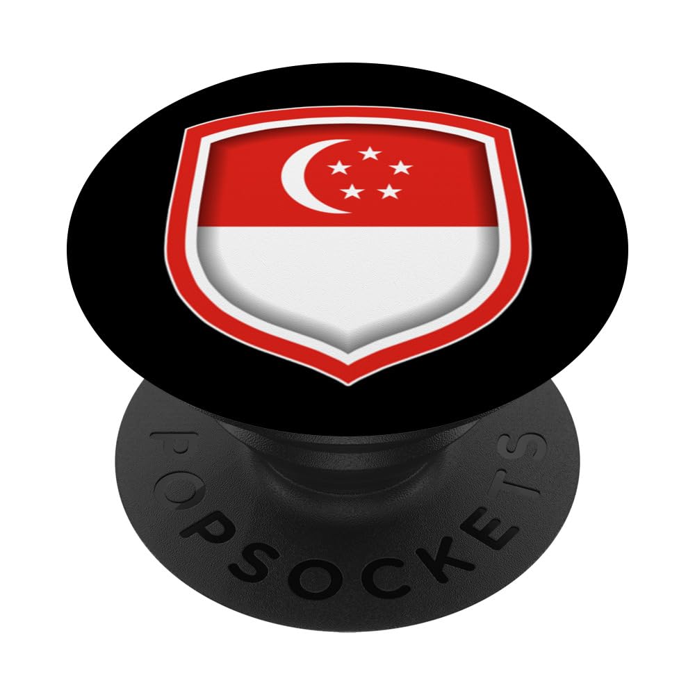 Singapore,Flag of Singapore,Singapore Flag. PopSockets Swappable PopGrip