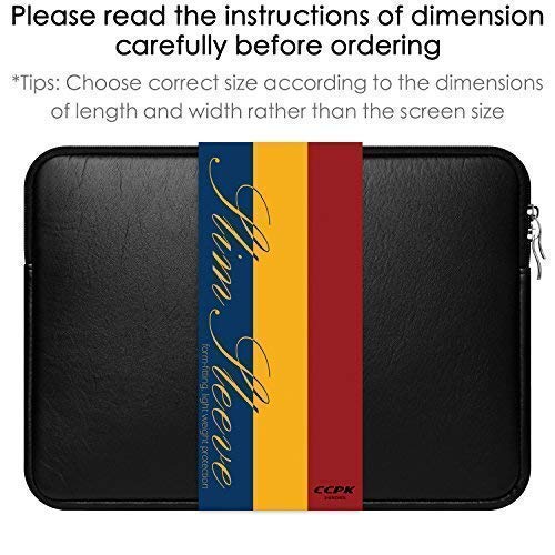 CCPK 13 inch Laptop Sleeve 13" Cover Case Bag Compatible for Apple New MacBook Air 2018 Mac Pro 2018 2017 2016 13.3-inch with Touch Bar Dell Latitude 7390 Hp Envy x360 Waterproof PU Leather Black