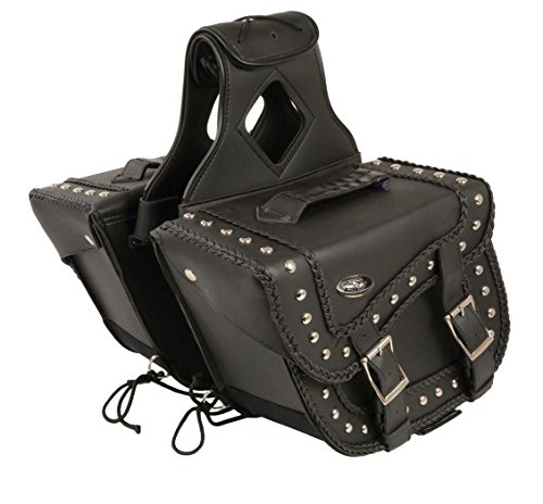 Medium Black Pvc Vinyl Throw Over Cruiser Saddlebags Motorcycles