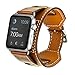Apple Watch Band,MacTop 42mm Genuine Leather Apple Smart Watch Band Cuff Strap Design for Original 42mm iWatch Band Replacement with Adapter Metal Clasp for Apple Watch iWatch Models (brown)