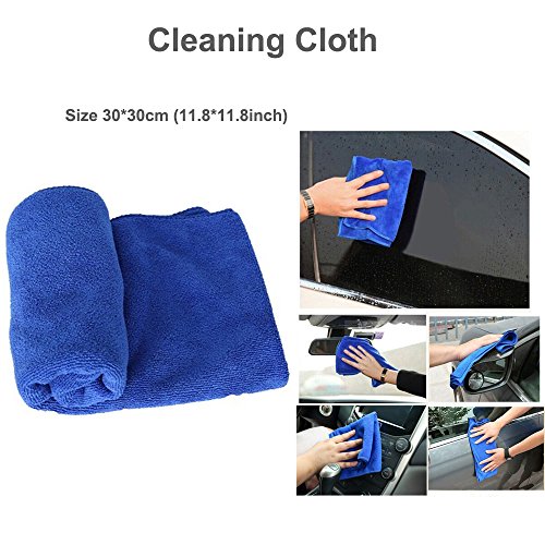 NKIPORU 12Pcs Car Cleaner Brush Set Including Natural Boar Hair Detail Brush Wire Detail Brush Air Conditioner Brush Wash Cloth for Cleaning Wheels Exterior Interior