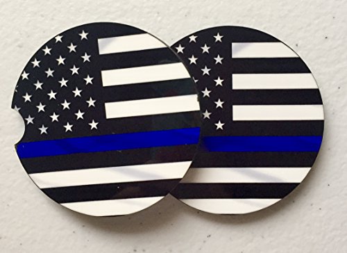 Gloryfactory Thin Blue Line Car Coaster Set