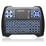 ANEWKODI T16 Backlit Wireless Touchpad Mini Keyboard Gaming Controller 2.4GHz Wireless Mini Keyboard for Smart TV, PC, PAD, Google Android TV Box, HTPC, IPTV, XBOX, Support Windows 10