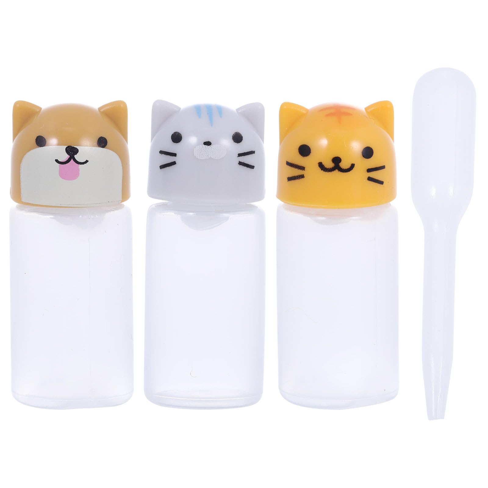 FUNOMOCYA Portable Mini Sauce Bottles Set of 4 Animal Shaped Condiment Dispensers for Ketchup Dressing and Seasoning Compact and Leakproof for Home Travel Camping