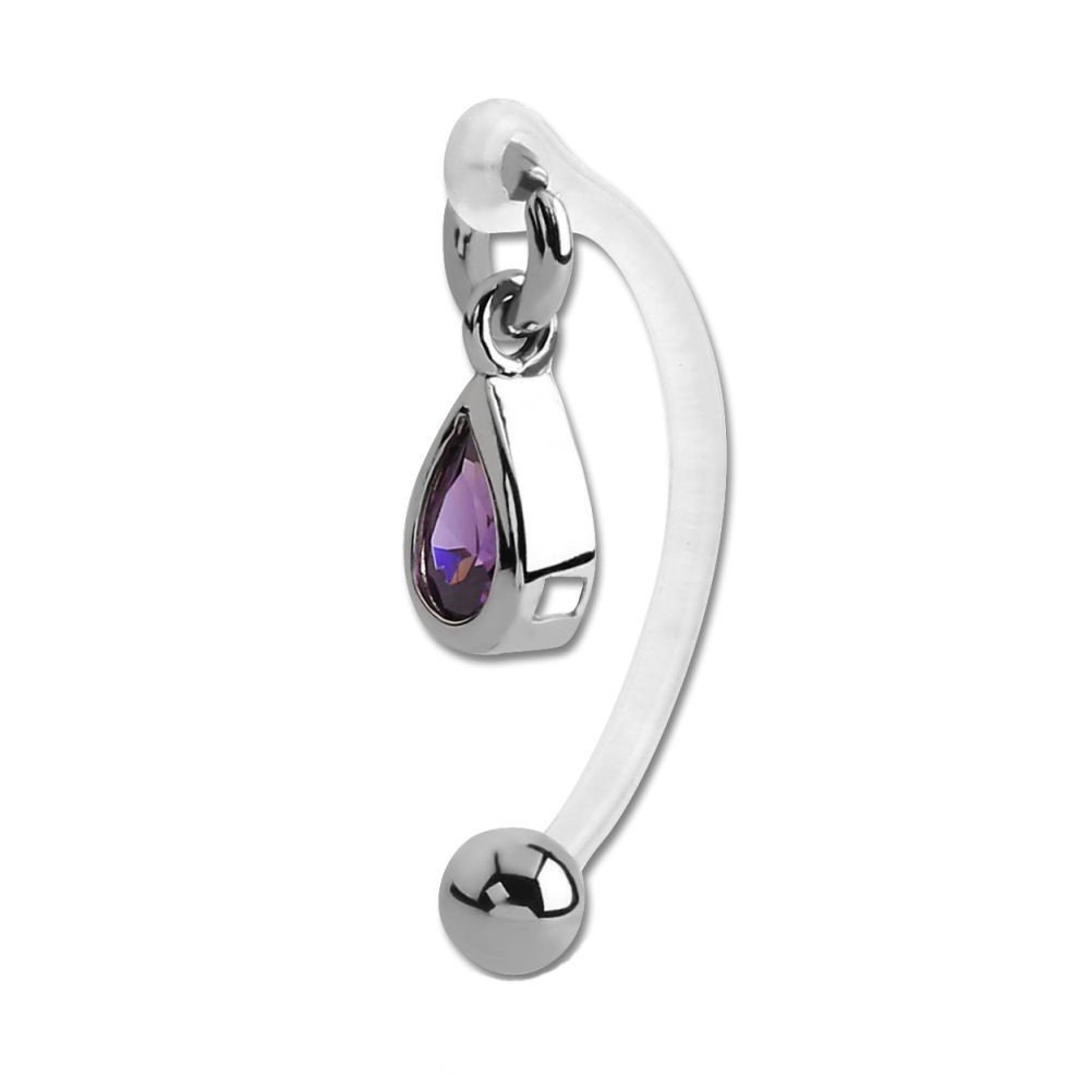 Bioflex VCH Jewellery with Tear Shaped Purple Jewelled