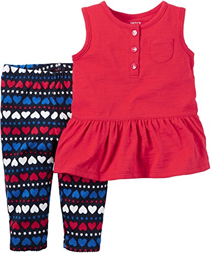 Carter s 2 pc sets, red, 12 months