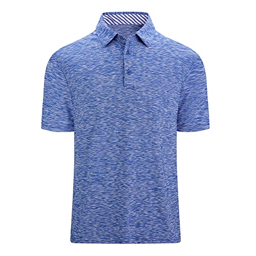 Mens Short Sleeve Polo Shirt Blue 3XL