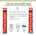 CHERIEY Merry Christmas Banner Outdoor Indoor Christmas Decorations, Porch Sign Banner Farmhouse Christmas Decor Hanging Front Door Banner for Home Wall Decor