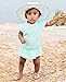 RuffleButts® Baby/Toddler Girls Mint Seersucker Swim Hat - 0-12m