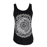 Robiear Women Workout Printing Vest Top Gym Fitness Yoga Lift (M, A)