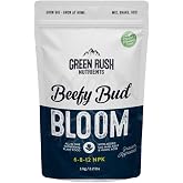 Green Rush Nutrients Organic Beefy Bud Bloom Plant Food, 1 kg &ndash; Bloom &amp; Flowering Nutrients for Fruits, Vegetables, Herbs, Indoor &amp; Outdoor Garden Plants