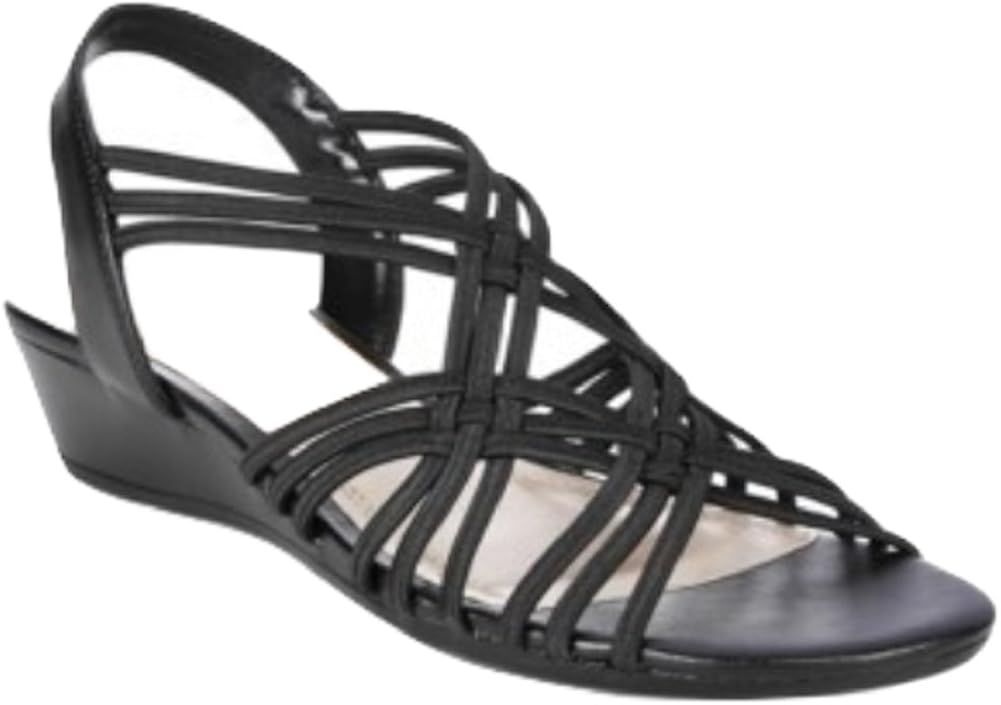 Amazon.com | Impo Recent Wedge Sandals Women's Shoes Black | Sandals