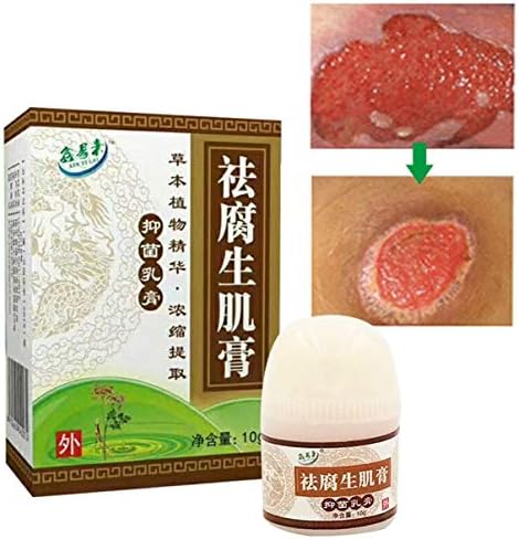 JinPmt Reliable Herbal Removal Rot Myogenic Cream Bedsores Paste Treat Pressure Sores\/Decubitus\/Pressure Ulcer Festering Wound Healing Ointment in fine Style(None White)