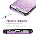 LG G6 Case,LG G6 2017 Case,BENTOBEN Shockproof 2 in 1 Glitter Bling Slim Fit Hybrid Hard Cover Laminated with Sparkly Shiny Faux Leather Chrome Protective Phone Case for LG G6 for Girls & Women Purple