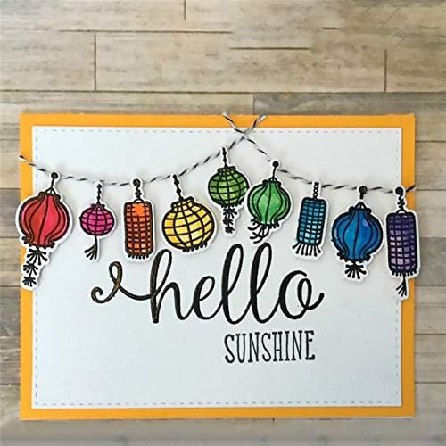 5.5x5.5inch Lantern Clear Stamp and Dies Set Die Cuts Metal Cutting Die for Scrapbooking Card Making