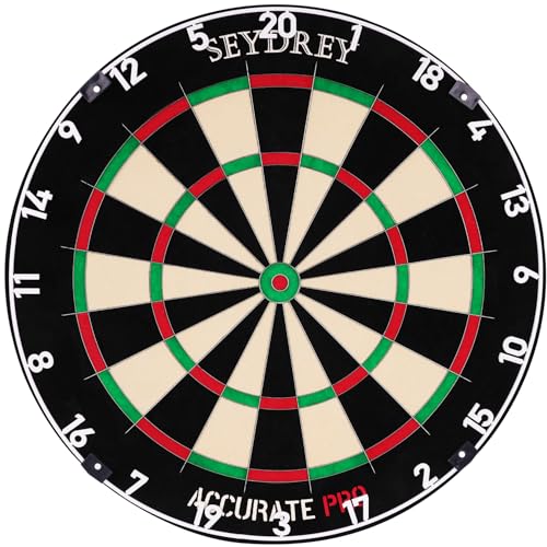 Seydrey 2024 Profi Dartscheibe Kork Dartscheibe Steeldart mit Pfeilen Offizielles Steeldartscheibe Darboard Steeldartdartscheibe Set 12 Dartpfeile Met