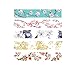 Vintage Floral Flower Washi Tape Set of 5 Rolls Assorted â€“ Classy Design Diary Notebook Scrapbook Decorative DIY Japanese Masking Adhesive Sticky Paper Washi Tape Set (Width: 15mm)