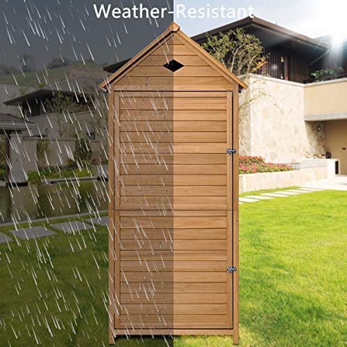 goplus outdoor storage shed yard locker storage hutch