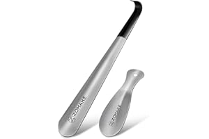 ZOMAKE Shoe Horn Long Handle for Seniors Men Women,Metal Long Shoehorn Boot Horn 16.5",Travel Small Shoe Spoon Helper 7.5"