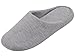 ULTRAIDEAS Women's Comfort Knitted Cotton Slippers Washable Flat Closed Toe Ultra Lightweight Indoor Shoes with Non-Slip Sole (Large / 9-10 B(M) US, Beige)
