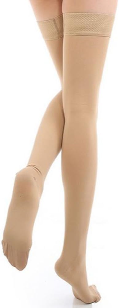 Fletion Women Girls Over the Knee Tights High Stocking Medical Compression Sock Stockings 20-30mmHg