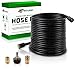 Hefty Hoses 50 Foot 3000 PSI Pressure Washer Hose Kit - Black 1/4 Power Washer Hose with Free Accessories (1x 1/4 Quick Connector Kit and 1x 1/4 Hose to Hose Coupler) M22-14MM Brass Thread