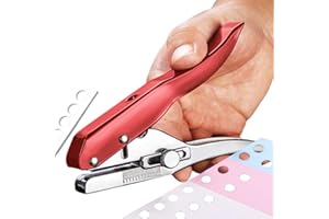 Magnoloran Single Hole Punch Heavy Duty Hole Puncher Single Handheld Paper Punch Small Hole Puncher One Hole Punch for Crafts