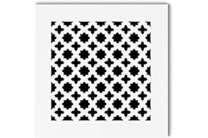 SABA Home Decor Air Vent Cover Grille - Acrylic Plexiglass 8 x 8 Duct Opening, 10 x 10 Overall White Finish Decorative Covers for Walls & Ceilings NOT for Floor USE, Venetian