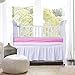 TillYou 100% Cotton Flannel 2 Pack Crib Sheet--White & Rose