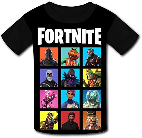 MINIok Children O-Neck for-Tnite 3D Printing Short Sleeve T-Shirt for Boys Girls Youth L