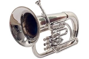 Euphonium Silver Chrome Polish 3 Valve euphonium & Mouth Piece with Bag