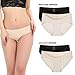 LESSIE Women's Seamless Underwear Microfiber Briefs 4 Pack (Medium)