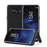 Galaxy S8 Case, Galaxy S8 Card Case, GMYLE [Card-S Series] TPU Hybrid Armor Protective Wallet Design Case Cover With Kickstand & Card Slot Holder for Samsung Galaxy S8 (2017) - Black