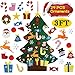 ALLADINBOX DIY Felt Christmas Tree Set with Ornaments for Kids, Xmas Gifts, Christmas Decorations, New Year Door Wall Hanging Decorations, 3FT Height Tall